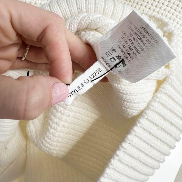 Shona Joy Maddison Balloon Sleeve Knit Dress Striped Long Button Down Cardigan S - Picture 9 of 14